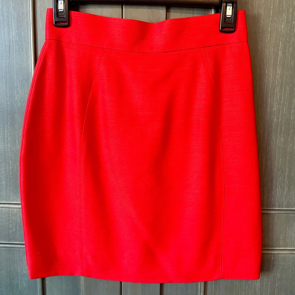 Vintage Thierry Mugler Red Pencil Skirt